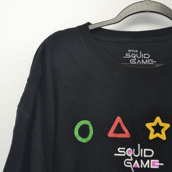 Squid Games Netflix Graphic Unisex Black T-Shirt Plus Sz 3X - Picture 5 of 13